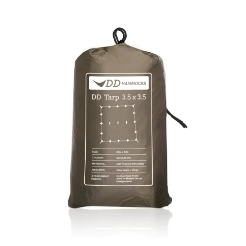 Tarp 3,5 x 3,5 Coyote brown by DD Hammocks DD-21396 color braun