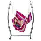 Omega set Grenadine - Hanging chair pink with steel stand by Amazonas AZ-4011600-OLD color rosa
