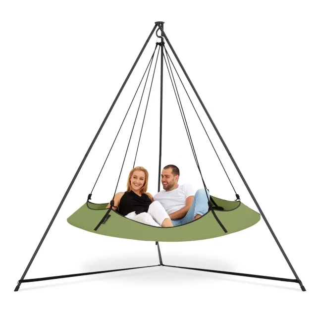 Set of green hangout pods with black frame, weatherproof by Hangout Pod TI-HAT18BKSE color grün