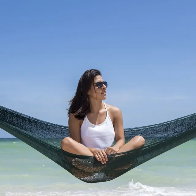 Single Hängematte grande  dunkelgrün by MacaMex MA-00114 color grün