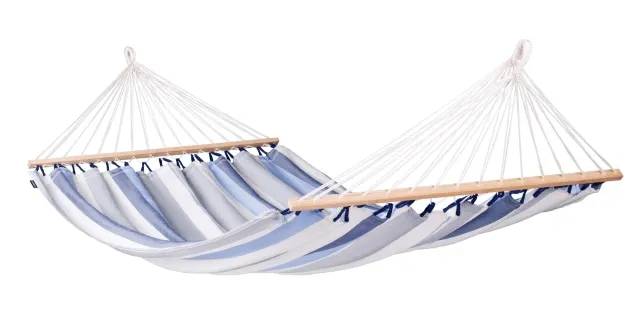 Alisio Sea Salt - Double Spreader Bar Hammock Outdoor by LaSiesta LS-ALR16-13 color blau