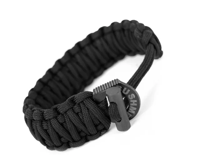 Survival bracelet 6 meters black by Bushmen BU-BRCA6blk color schwarz