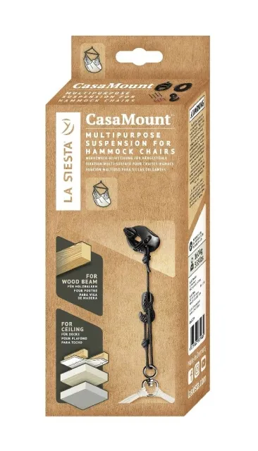 CasaMount Black - (Multipurpose) Suspension Set for Hammock Chairs by LaSiesta LS-CMG30-9 