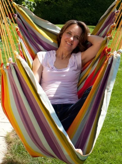 Cayo grande Costa Rica Hängesessel bunt aus 100% Baumwolle by MacaMex MA-11102 color bunt