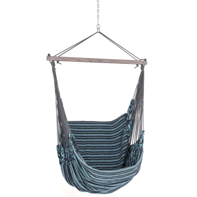 Chico Hammock Chair Cotton Including Swivel, Carabiner And Chain 80 Gray-Turquoise by Chico CI-3180 color türkis