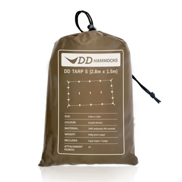DD Tarp S - Coyote Braun 2,8 x 1,5 m by DD Hammocks MA-21313 color braun