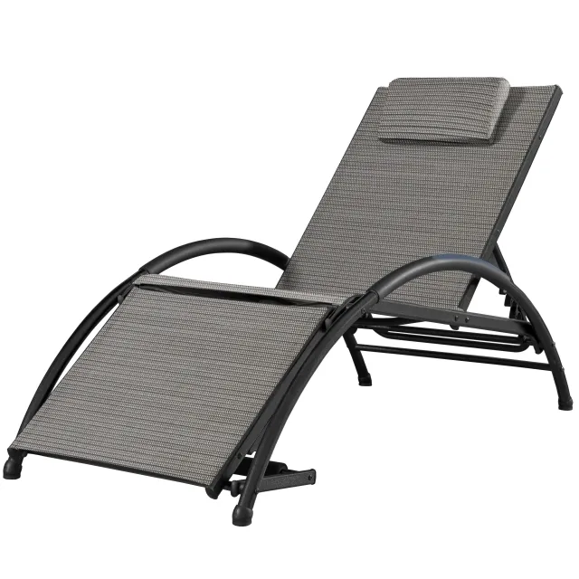 Dockside Sun Lounger - Haven - turquoise by Vivere VI-DKDSUN-HV color Grau / Silber
