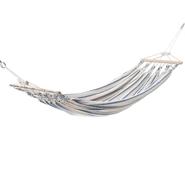 Chico Single Hammock Cotton 3 White-Blue by Chico CI-1103 color blau