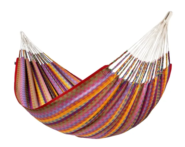 Flora Flowers - King size organic cotton hammock, pink by LaSiesta LS-FLH18-27 color bunt