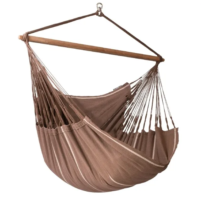 Habana Bio Lounger chocolate - big hanging chair of organic cotton brown by LaSiesta LS-HAL21-6 color braun