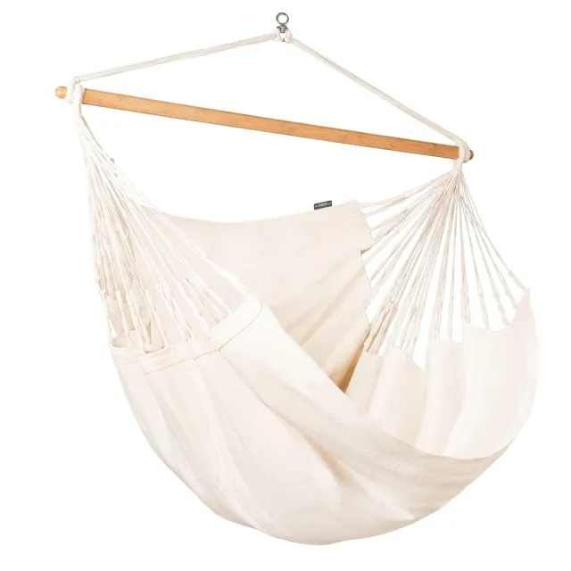 Habana Latte Bio Cotton Swing chair King Size by LaSiesta LS-HAL21-X1 color weiss