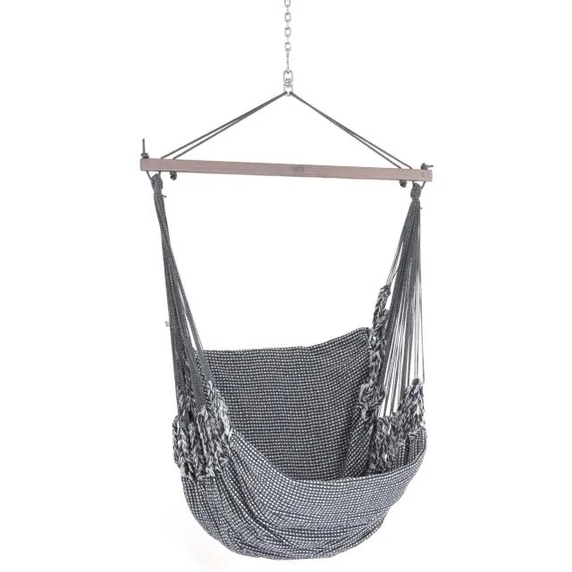 Chico Hammock Chair Weatherproof Synthetics Including Swivel, Carabiner And Chain 90 Salt-Pepper by Chico CI-3290 color schwarz