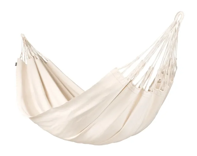 Modesta Latte - King size organic cotton hammock, natural white by LaSiesta LS-MOH18-X1 color natur / beige