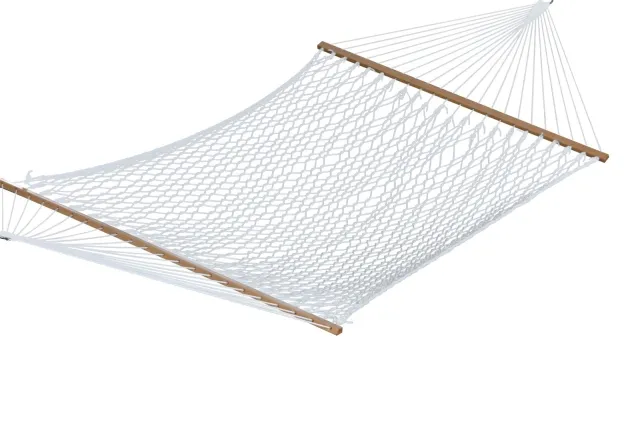 Polyester Rope Hammock - Double (White) by Vivere VI-POLY20 color natur / beige