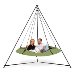 Set of green hangout pods with black frame, weatherproof by Hangout Pod TI-HAT18BKSE color grün