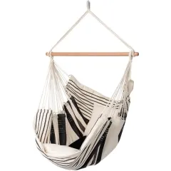 Relaxa Cafe Hängesessel Baumwolle natur weiß braun by MacaMex MA-11403 color braun