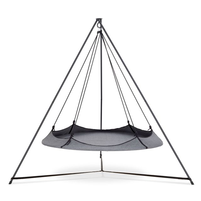 Set of gray hangout pods with black frame, weatherproof by Hangout Pod TI-HAT18BKGY color Grau / Silber