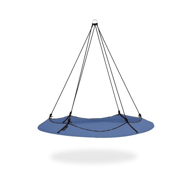 Hanging bed in tepee shape blue 1.8m, weatherproof by Hangout Pod TI-HAB18BKIB color blau