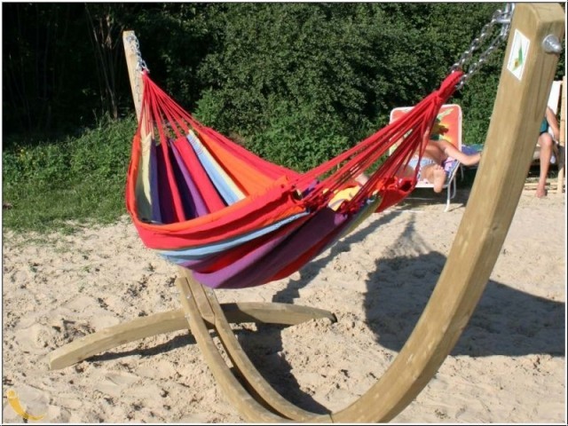 Hammock stand with Brasil hammock comfort verano by MacaMex BNT813 D104MS-V color bunt