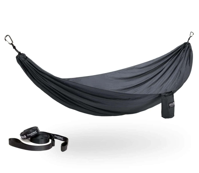 TravelNest Hammock + Straps Combo Charcoal by ENO EN-TRN039 color Grau / Silber