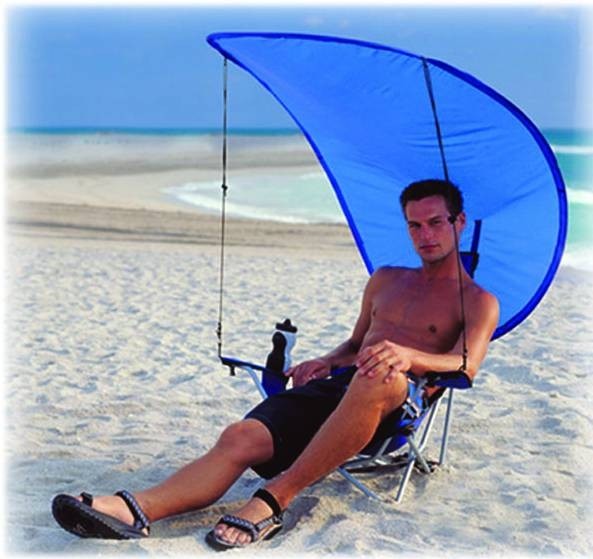 Backpack Beach Chair blau mit Vordach by Kelsyus KE-80901 color blau