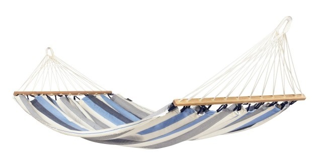 Alisio Sea Salt - weatherproof single hammock with spreader bar, blue-grey 300 cm by La Siesta LS-ALR14-13 color n/a