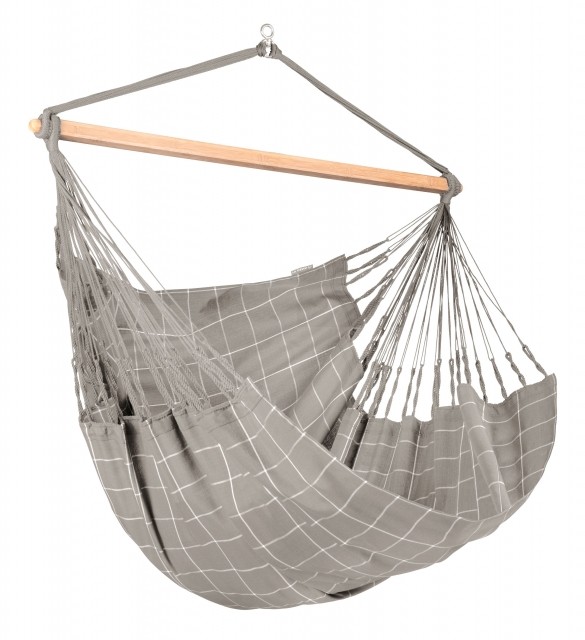 Domingo Almond Kingsize hanging chair weatherproof beige gray by La Siesta LS-DOL21-W6 color beige