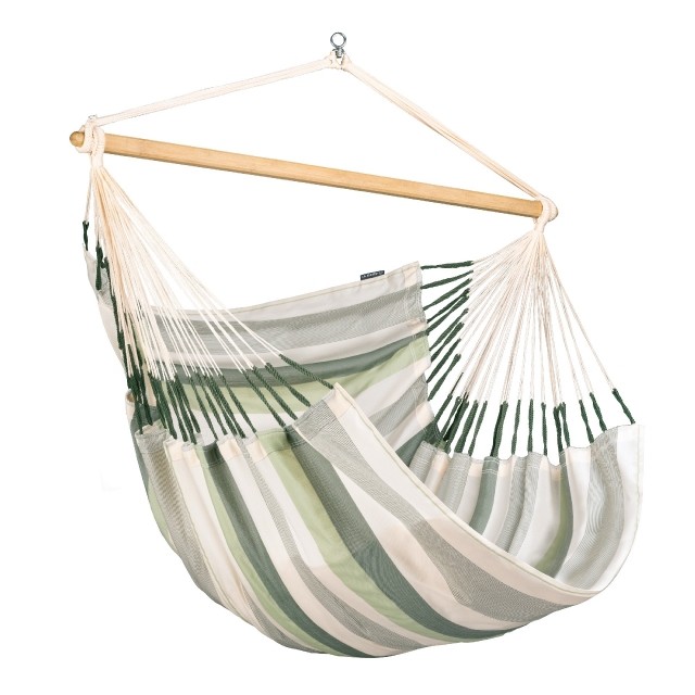 Domingo Cedar Kingsize hanging chair grey green weatherproof by La Siesta LS-DOL21-14 color Grau / Silber