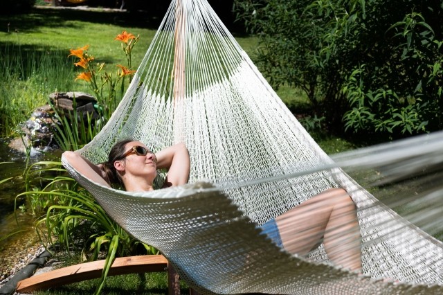 Mammut extra thick net hammock Super Nylon white - UV resistant by MacaMex MA-00760 color weiss