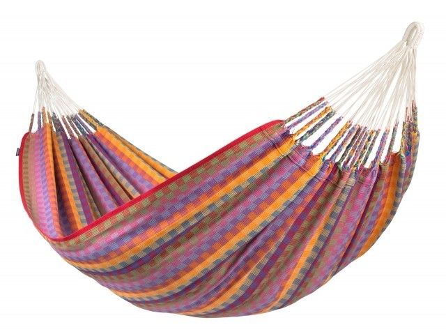 Flora Flowers - Double organic cotton hammock, pink by La Siesta LS-FLH16-27 color bunt