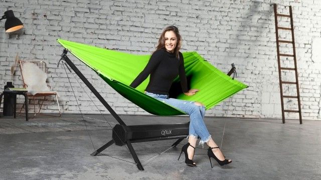 QNUX Travel hammock set for traveling by QNUX QN-TRGREEN color grün