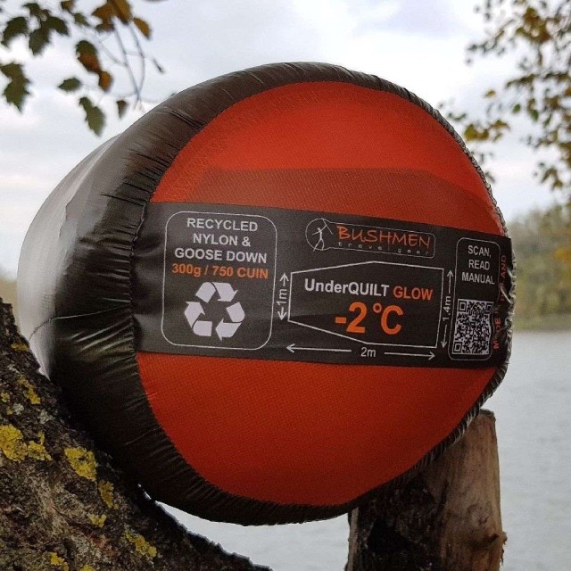 Bushmen Underquilt GLOW™ -2 - Kälteschutz aus recycelten Gänsedaunen by Bushmen BU-1HAUNGL-2 color grün