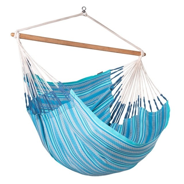 Habana Azure - Hängesessel Kingsize aus Bio-Baumwolle blau by La Siesta LS-HAL21-X3 color blau