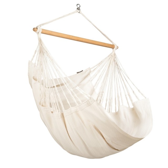 Habana Latte - Hängesessel Comfort aus Bio-Baumwolle natur weiß by La Siesta LS-HAL18-X1 color weiss
