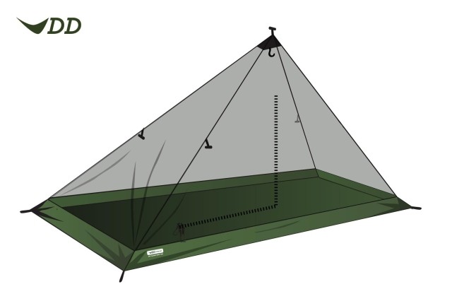 DD Superlight Solo Mesh Tent by DD Hammocks DD-21531 color grün