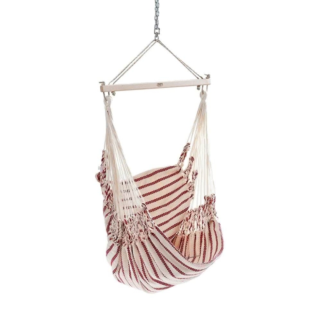 Chico Hammock Chair Cotton Including Swivel, Carabiner And Chain 4 White-Red by Chico CI-3104 color rot