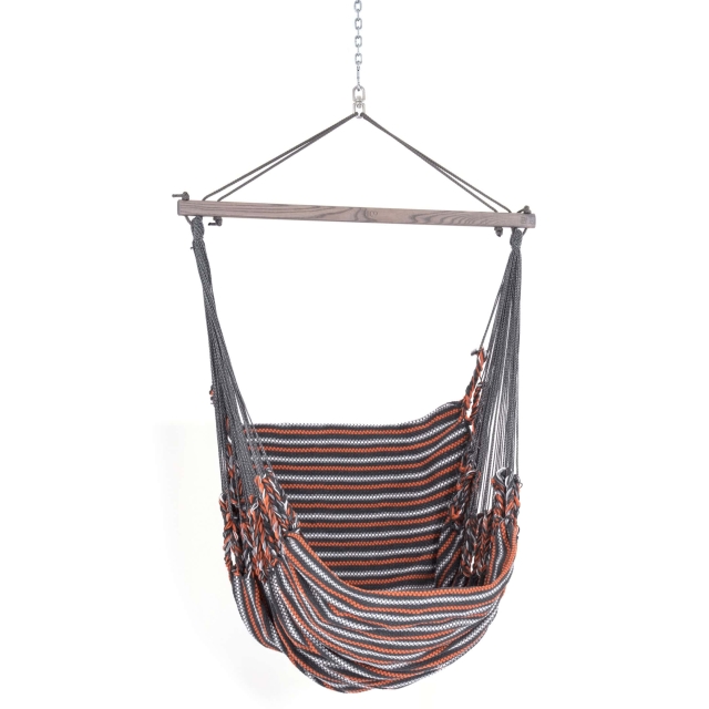 Chico Hammock Chair Weatherproof Synthetics Including Swivel, Carabiner And Chain 88 Gray-Orange by Chico CI-3288 color orange