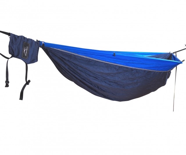 Camper Double Hammock Lightblue / Navy / Lightblue by Hideaway Outfitters HO-0010171617 color blau