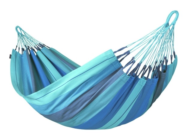 Modesta Lagoon - Single organic cotton hammock, blue by La Siesta LS-MOH14-33 color blau