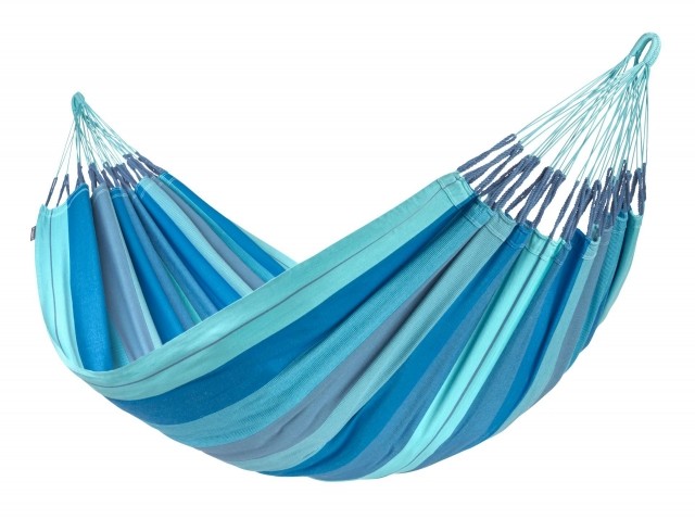 Modesta Lagoon - Double organic cotton hammock, blue by La Siesta LS-MOH16-33 color grün