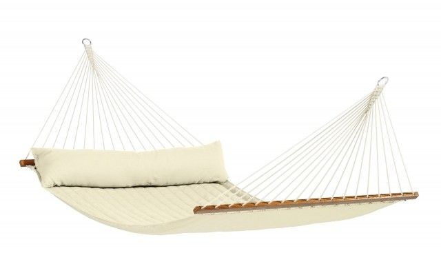 Alabama Vanilla - Quilted Kingsize Spreader Bar Hammock by La Siesta LS-NQR14-11 color creme