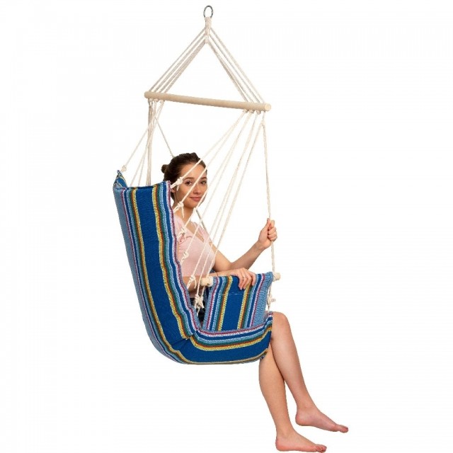 Palau ocean hanging chair blue with armrests by Amazonas AZ-2020205 color blau