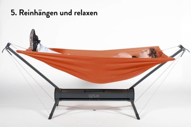 QNUX Travel hammock set foldable by QNUX QN-TRRED color rot