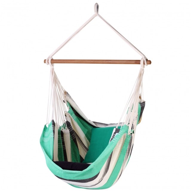 Relaxa Mint Hängesessel Baumwolle grün gestreift by MacaMex MA-11401 color grün