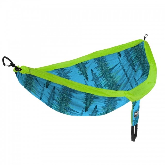 eno Doublenest Hammock Print - Soundwave Aqua by ENO EN-DP250 color blau