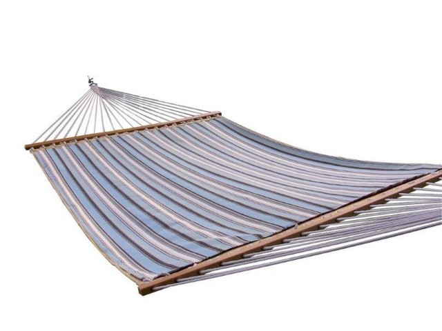 Sunbrella® Quilted Hammock - Double (Carnegie Celeste) by Vivere-RIP VI-SUN204-OLD color blau