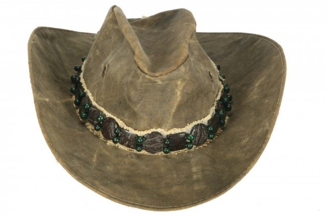 Braunes Schmuck-Band mit grünen Perlen (ohne Hut) by Real Deal Brazil TRD-HB7G 